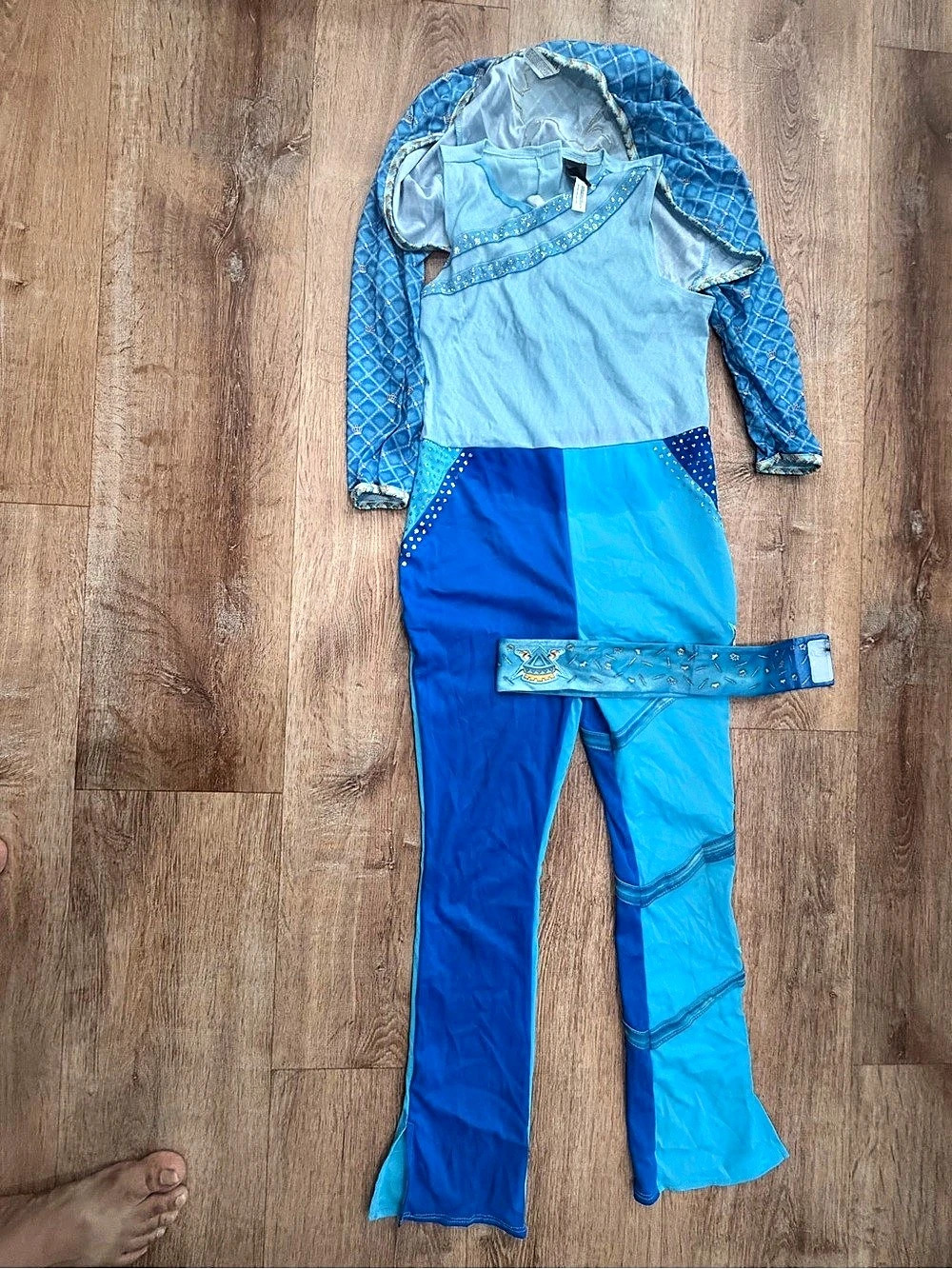 Disney Chloe Costume Jumpsuit Blue Girls Medium NWT